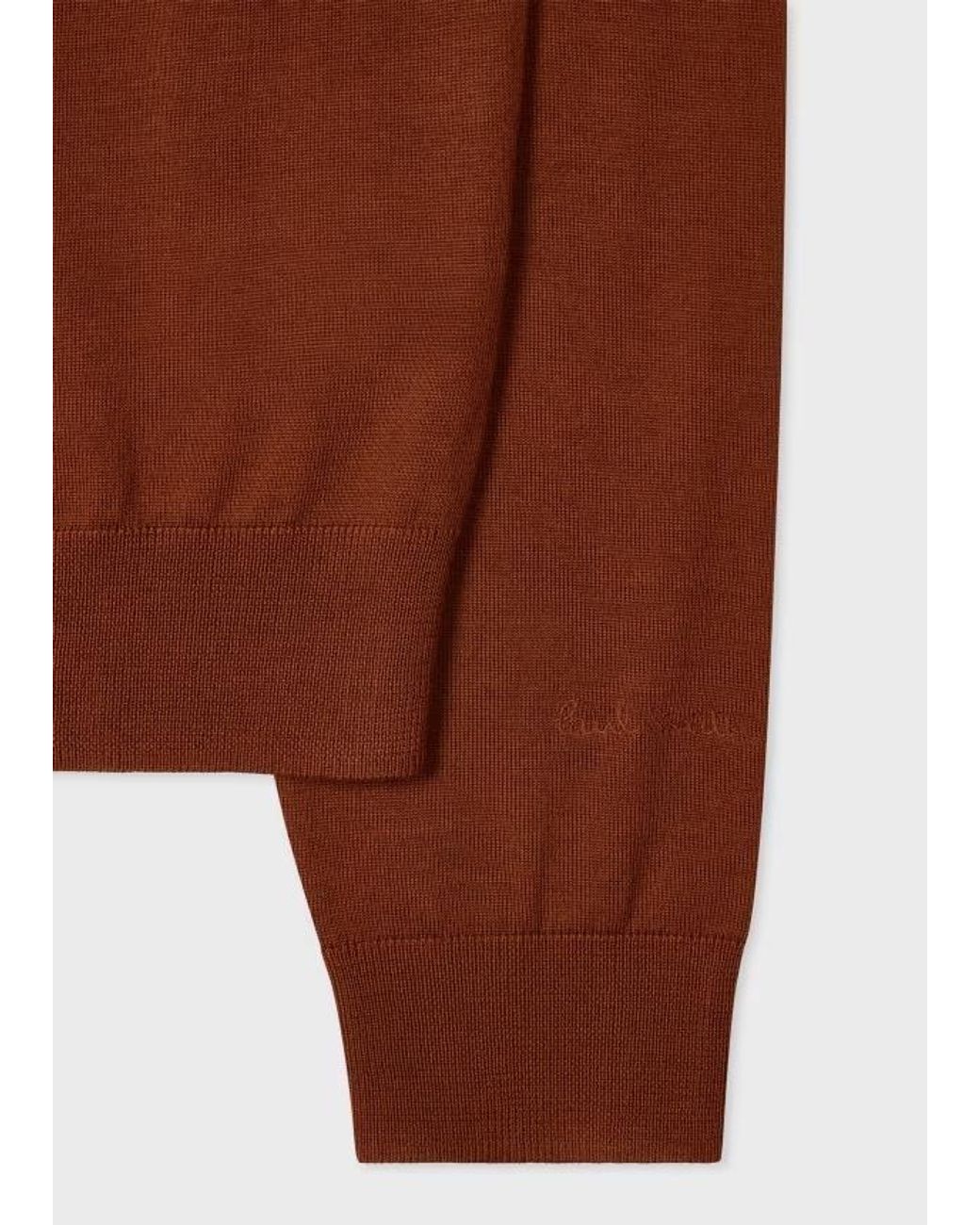 Paul Smith Brown Crew Neck Knitted Sweater for men