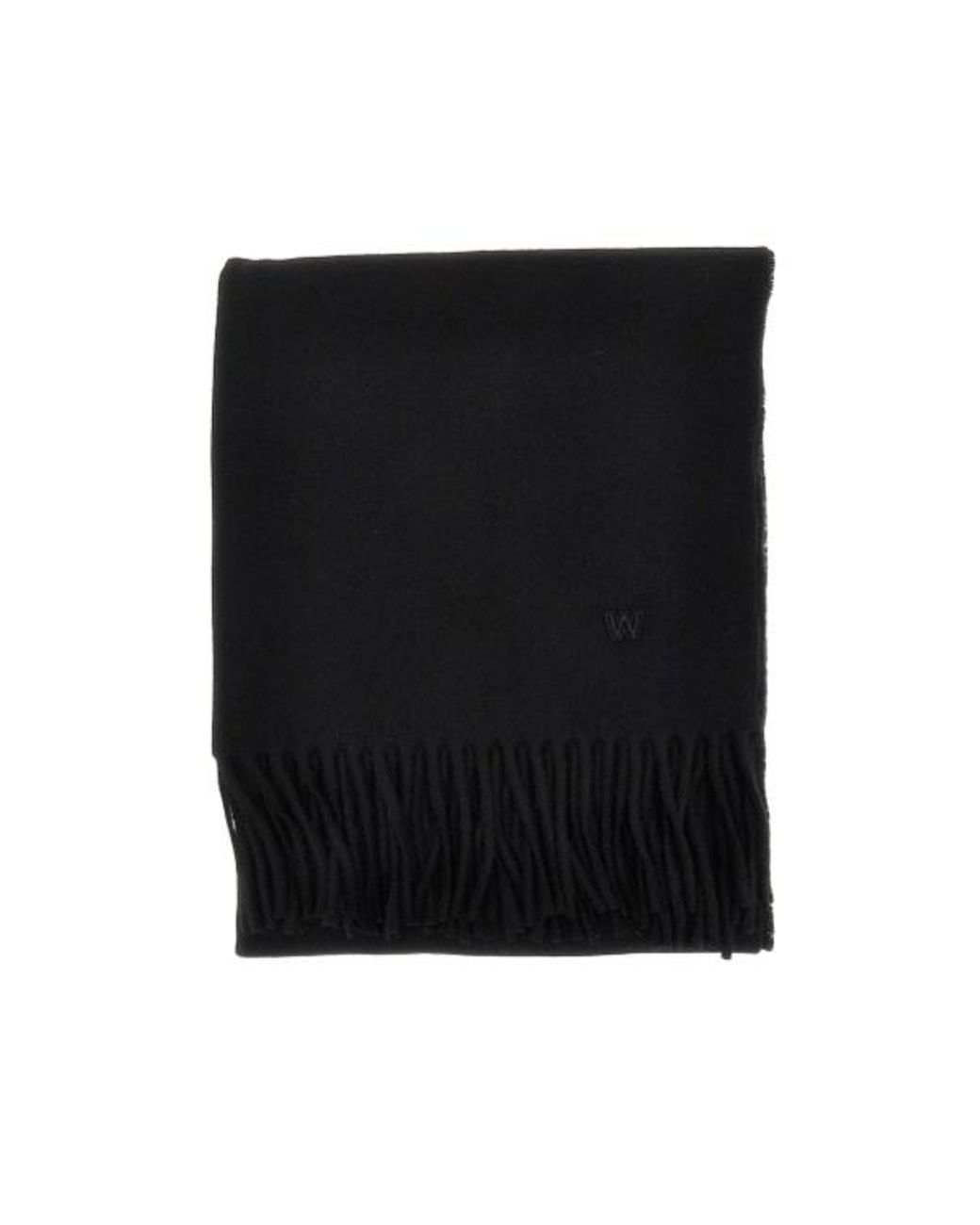 Weekend by Maxmara Black Scoglio Fringed Edge Scarf
