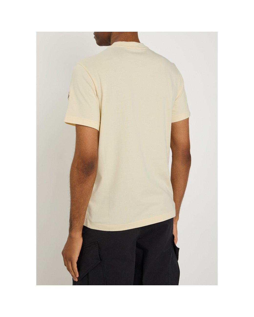 Moncler Natural Cotton Short-Sleeve T-Shirt for men
