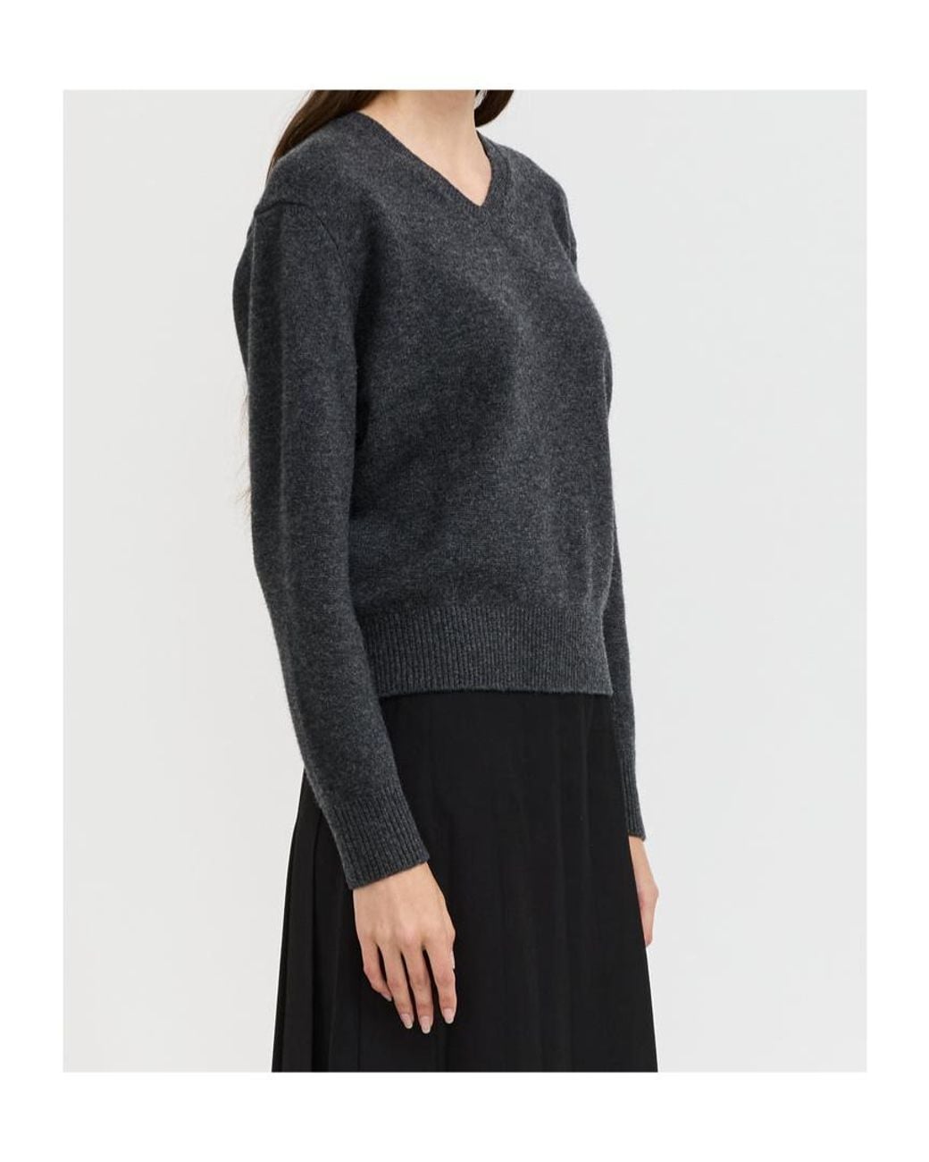 DUNST Black V-Neck Knitted Sweater for men