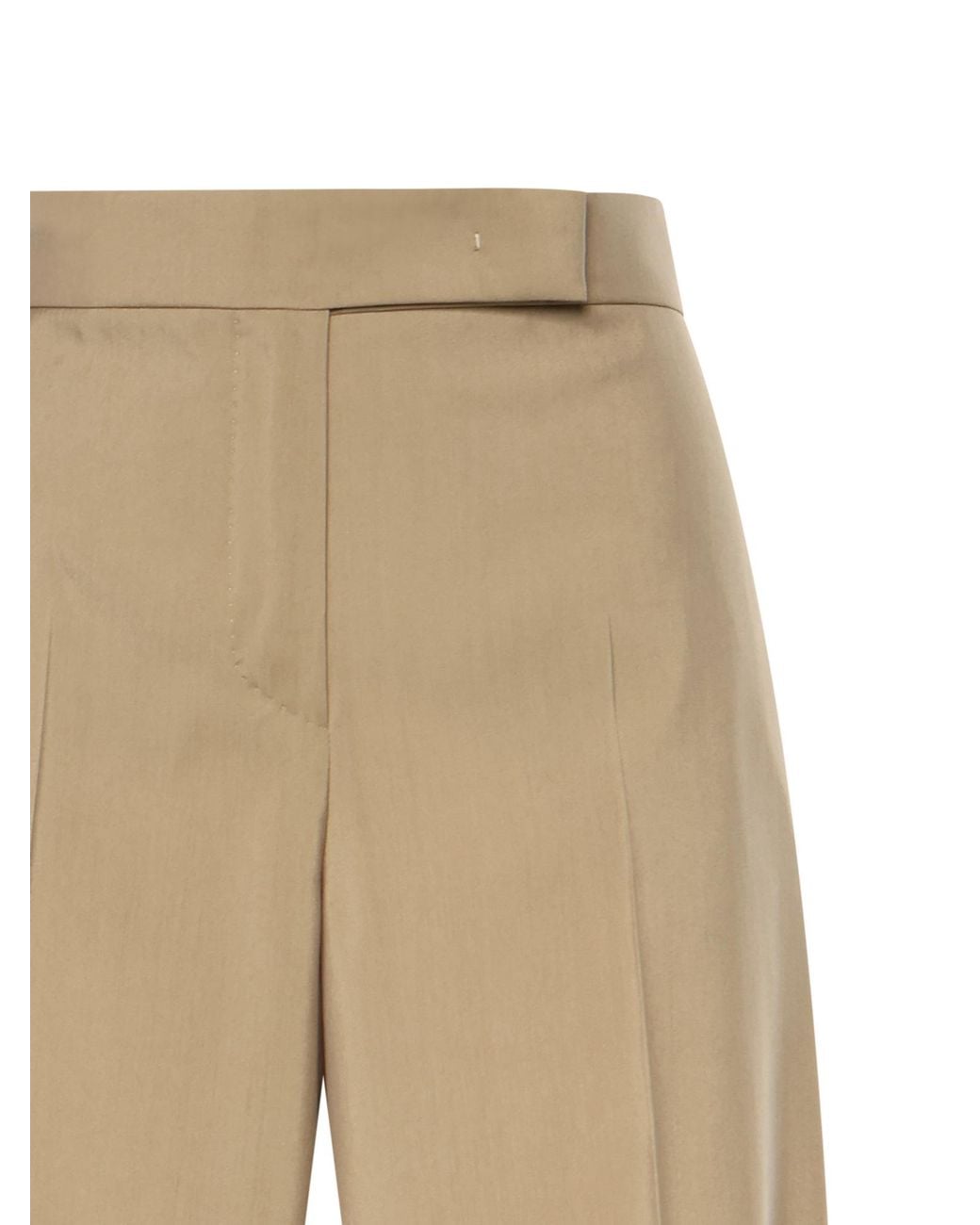 Max Mara Natural Bronte Crease Detailed Pants