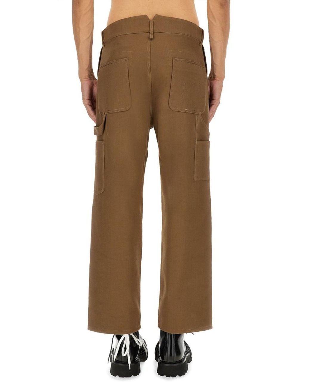Moschino Brown Cotton Pants for men
