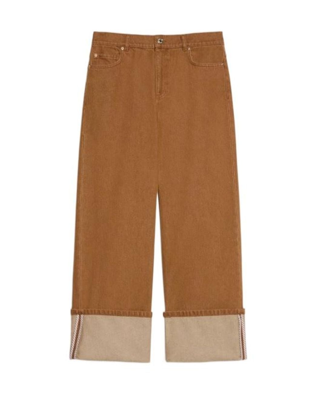 iBlues Brown Cuffed Jeans