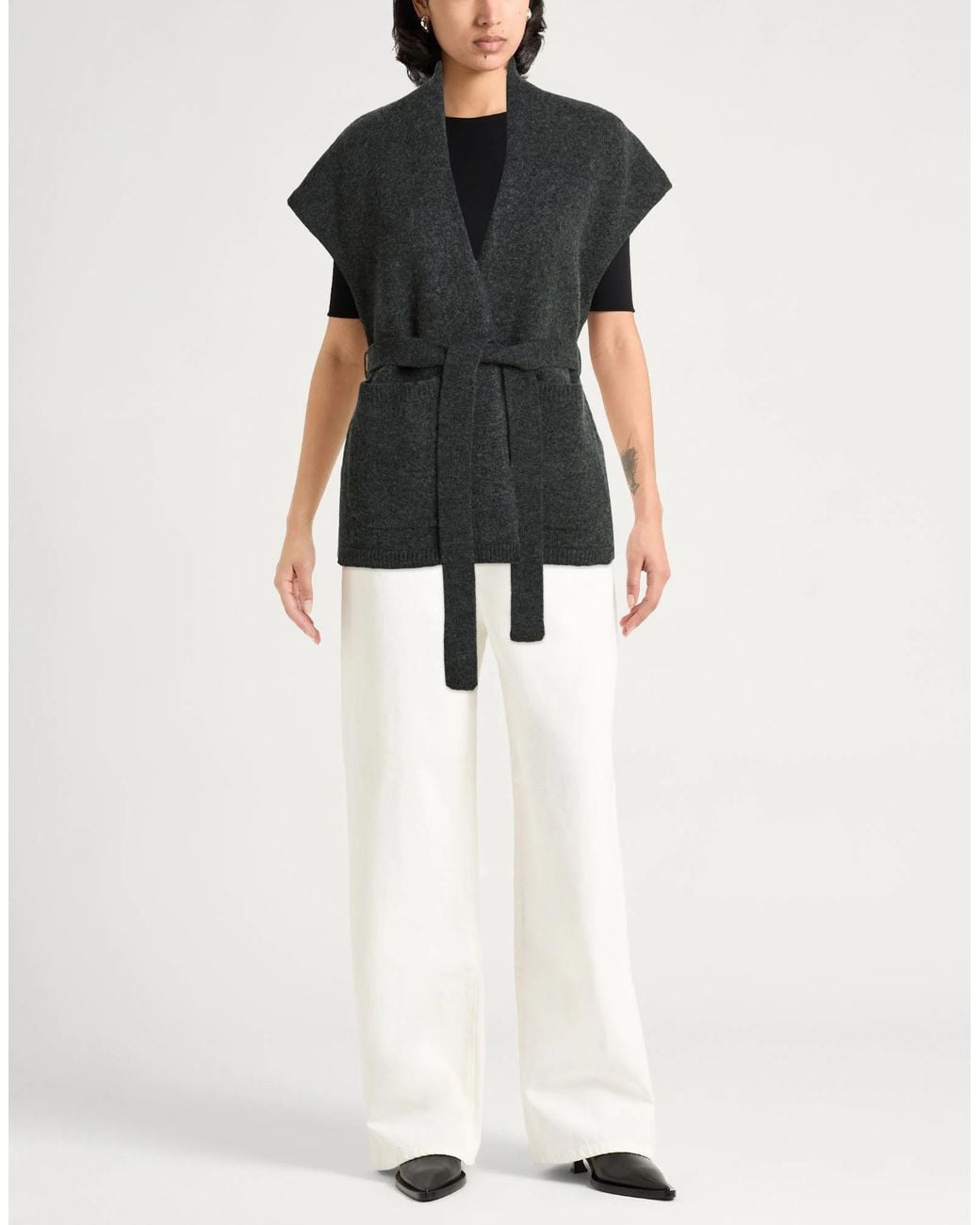 Max Mara Black Hort Sleeves Cardigans