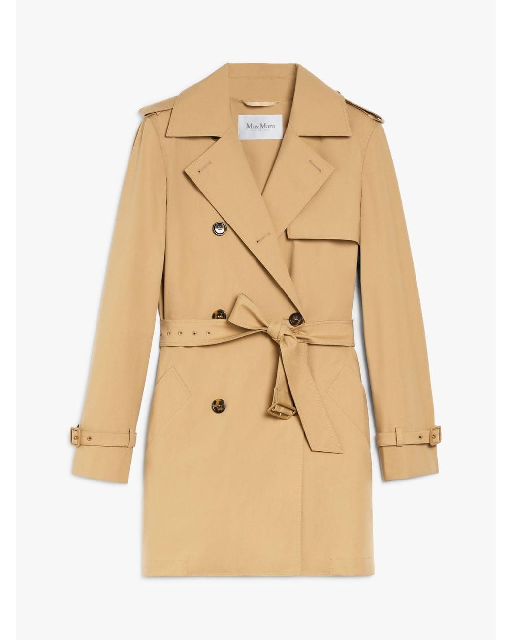 Max Mara Natural Landa Button-Up Trench Coat