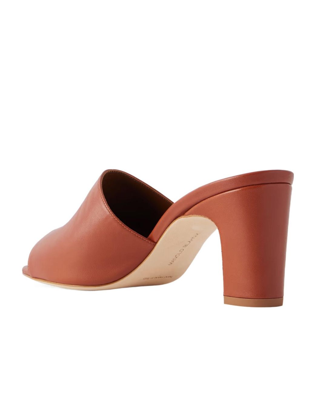 Manolo Blahnik Brown Leather Mules