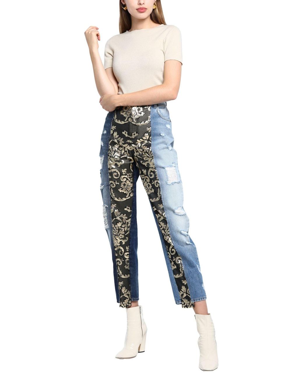 Dolce & Gabbana Blue Momfit Jeans
