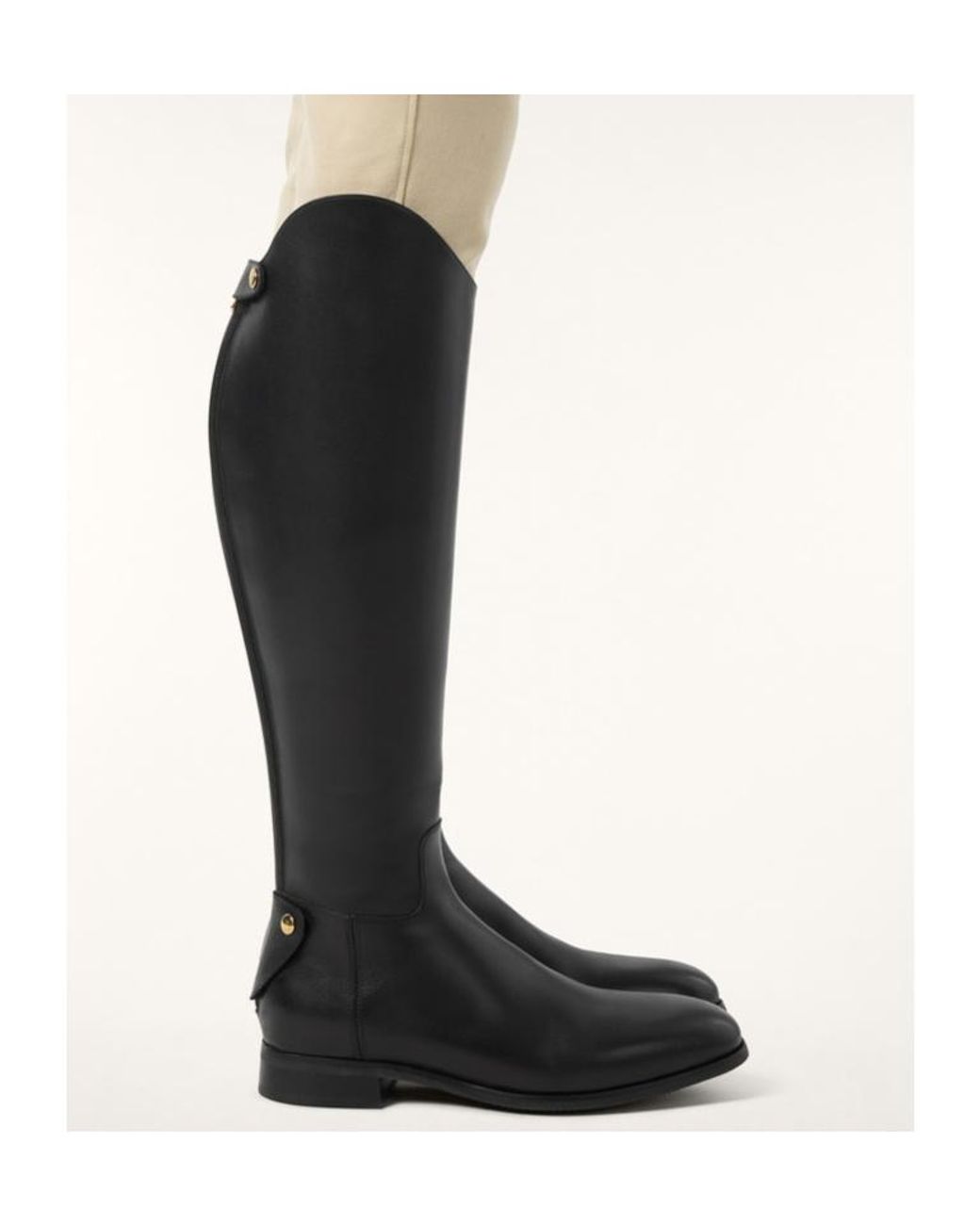 Loro Piana Black Horseriding High Boot for men