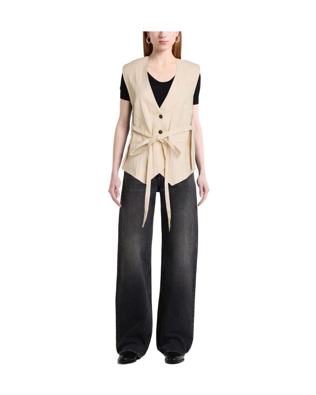 MAX&Co. Natural Solid Color Waistcoats