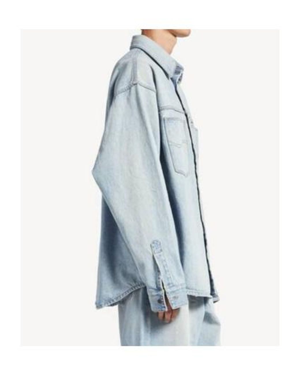 Balenciaga Blue Denim Shirt for men