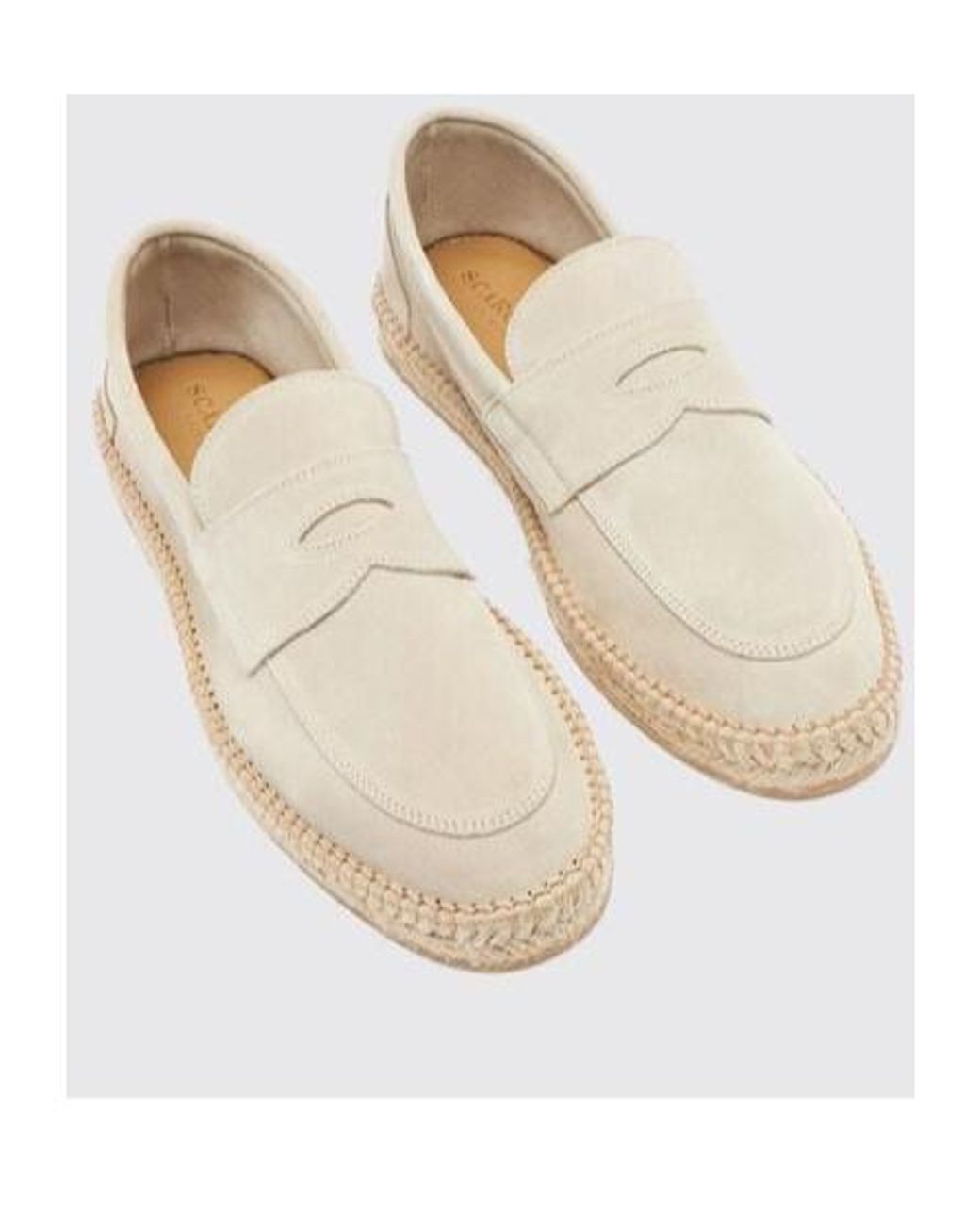 Scarosso White Diego Round-Toe Espadrilles for men