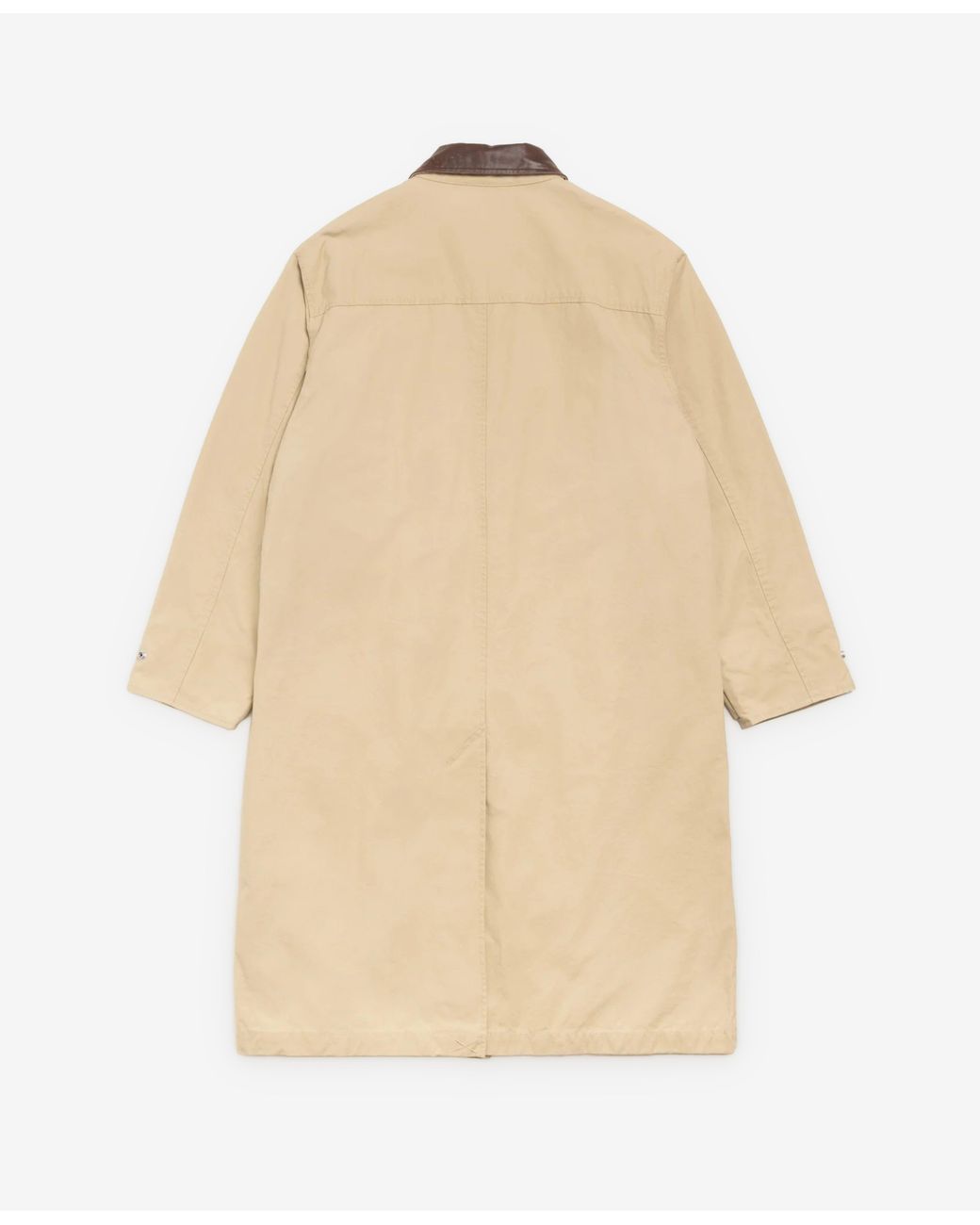 Stussy Natural Leather-Collar Cotton Coat for men