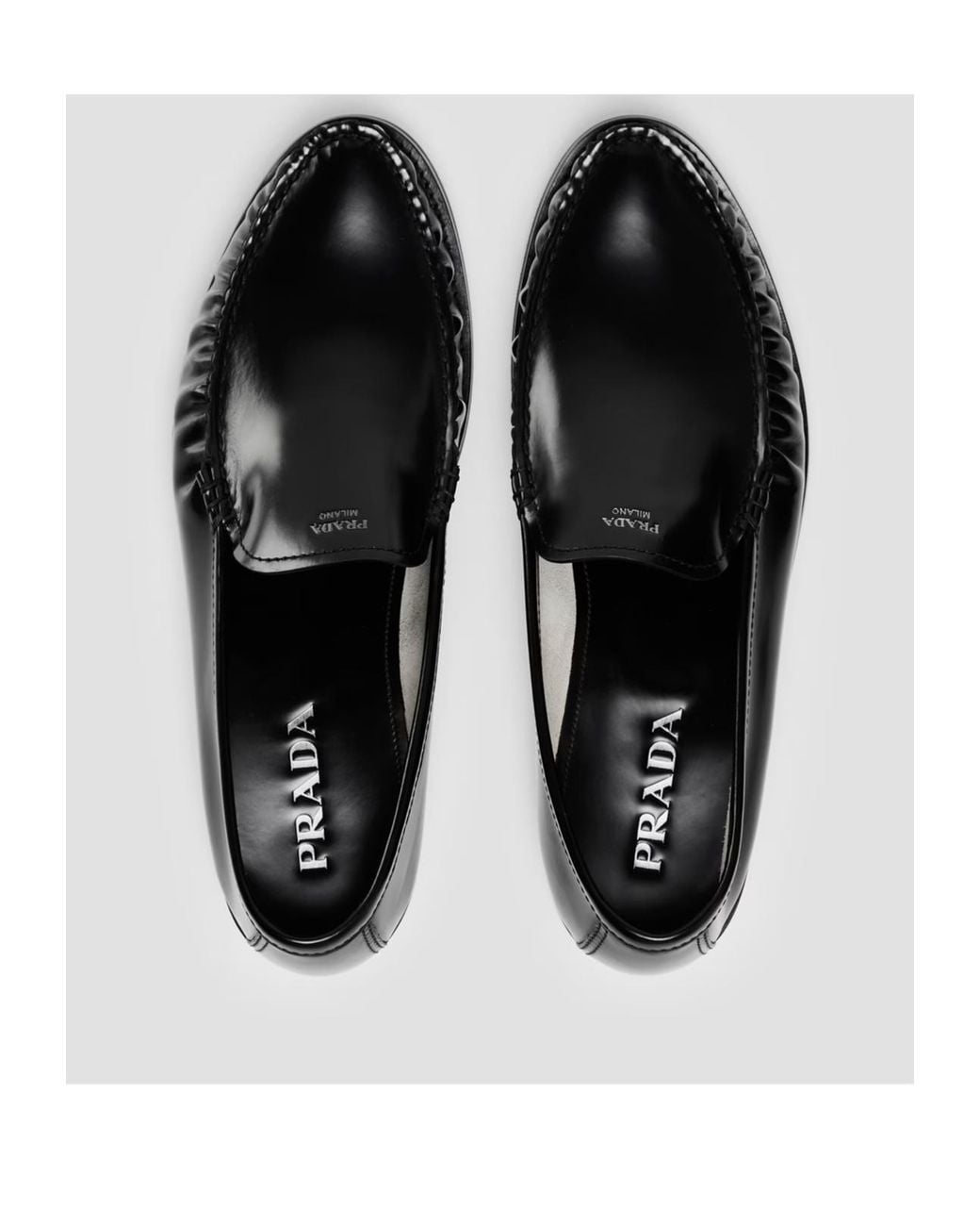 Prada Black Logo Loafers for men