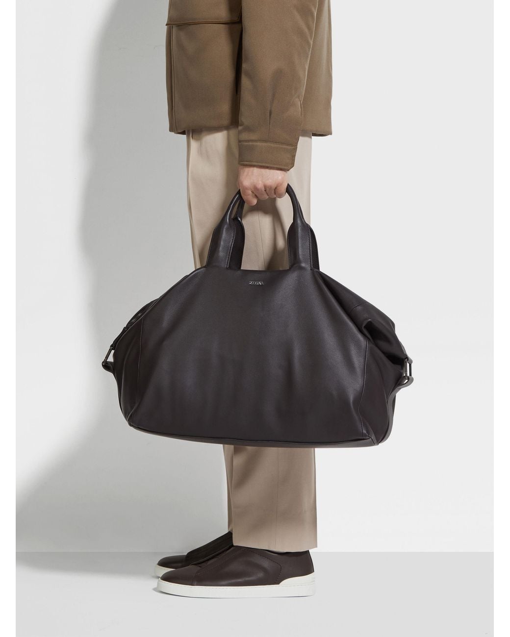 Zegna Black Raglan Secondskin Holdall for men