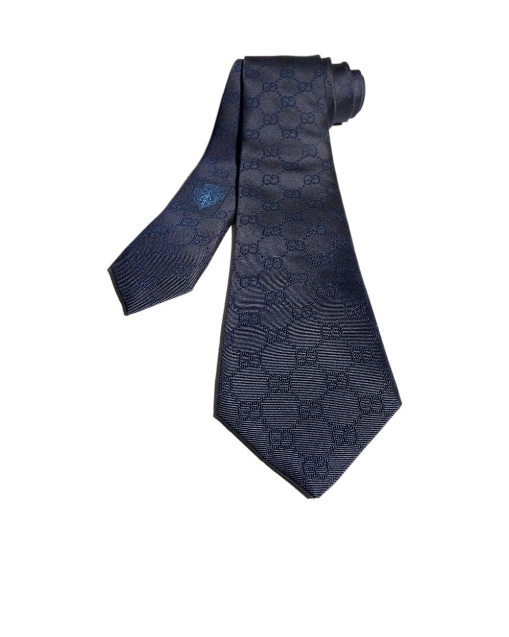 Gucci Blue Gg Jacquard Tie for men