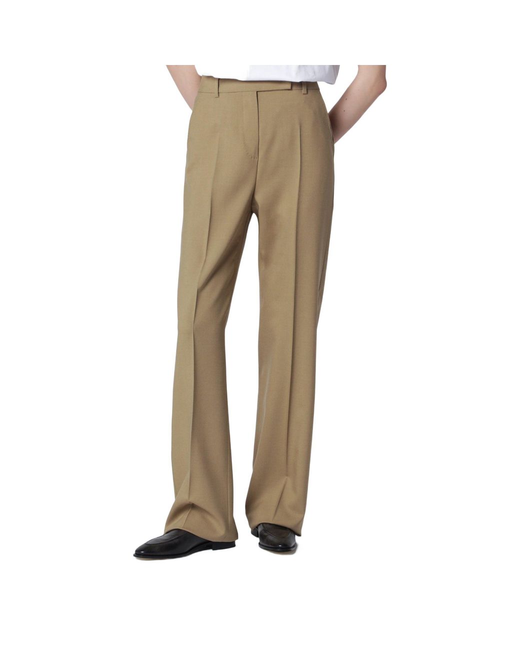 Max Mara Natural Casual Pants With Belt Loops