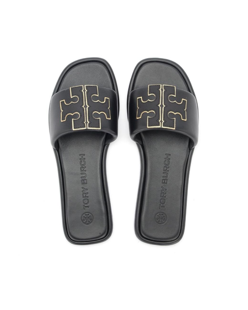 Tory Burch White Double T Sport Slide Flip-Flops