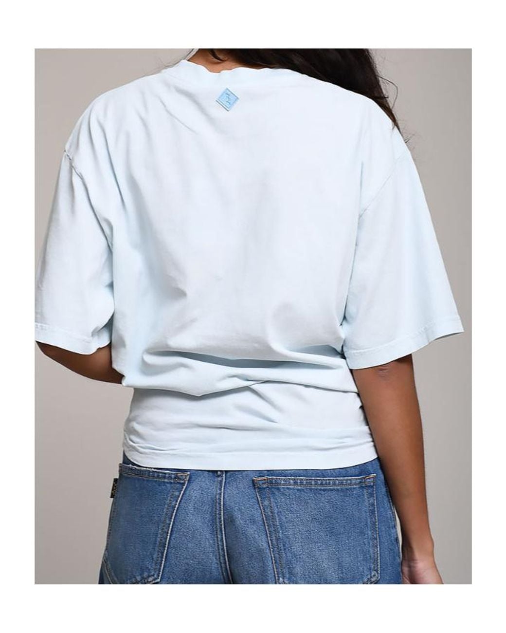 Haikure White Crewneck Short-Sleeved T-Shirt