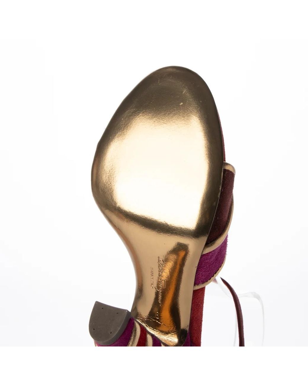 Ferragamo Pink Logo Details High-Heeled Sandals