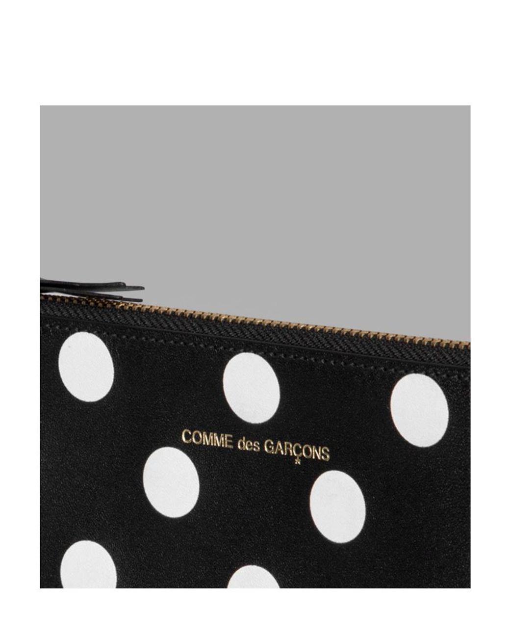 Comme des Garçons Black Comme Des Garçons Wallet Polka Dot Printed Zipped Wallet for men