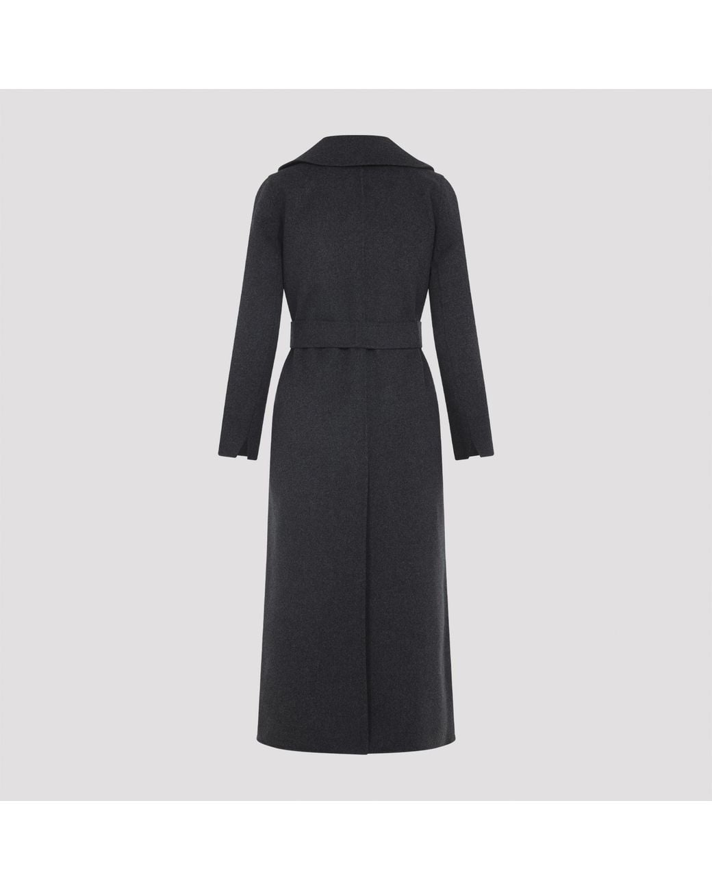 Max Mara Black 'S Poldo Belted Long-Sleeved Coat