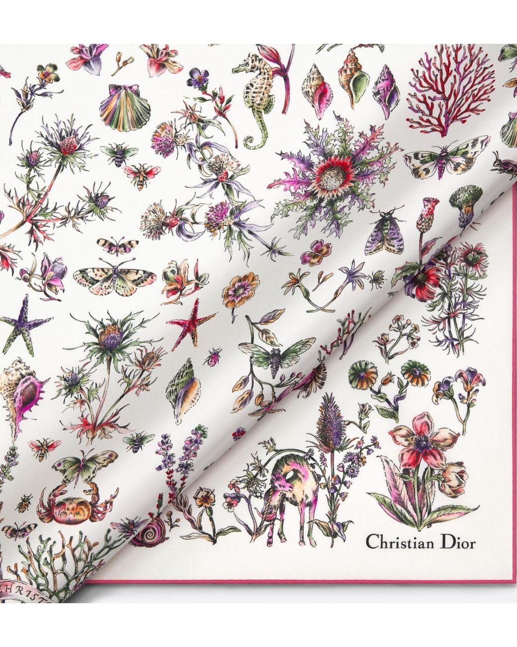 Dior White Cabinet De Curiosités 70 Square Scarf