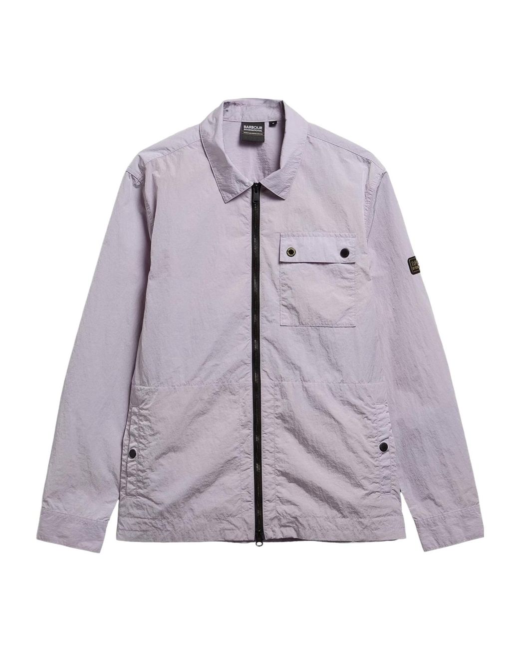 Barbour Purple Zipper Casual Jacket for men