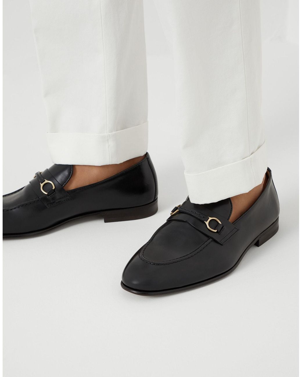 Brunello Cucinelli Black Slip-On Loafers for men