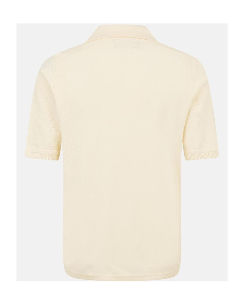 Stone Island White Logo Short-Sleeved Polo Shirt for men