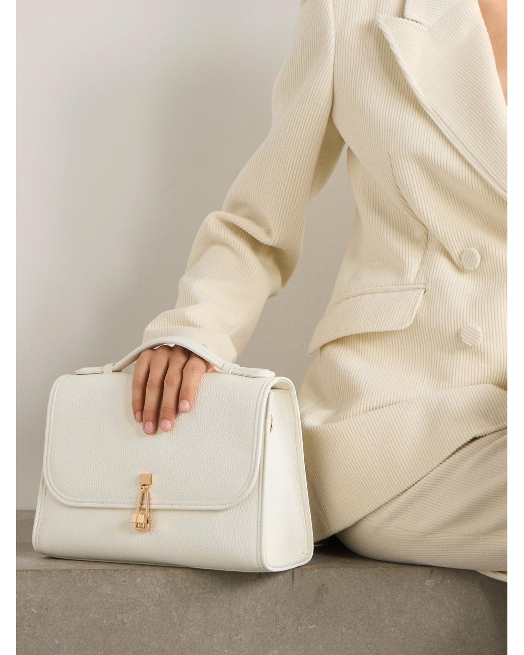 Gabriela Hearst White Leonora Shoulder Bag