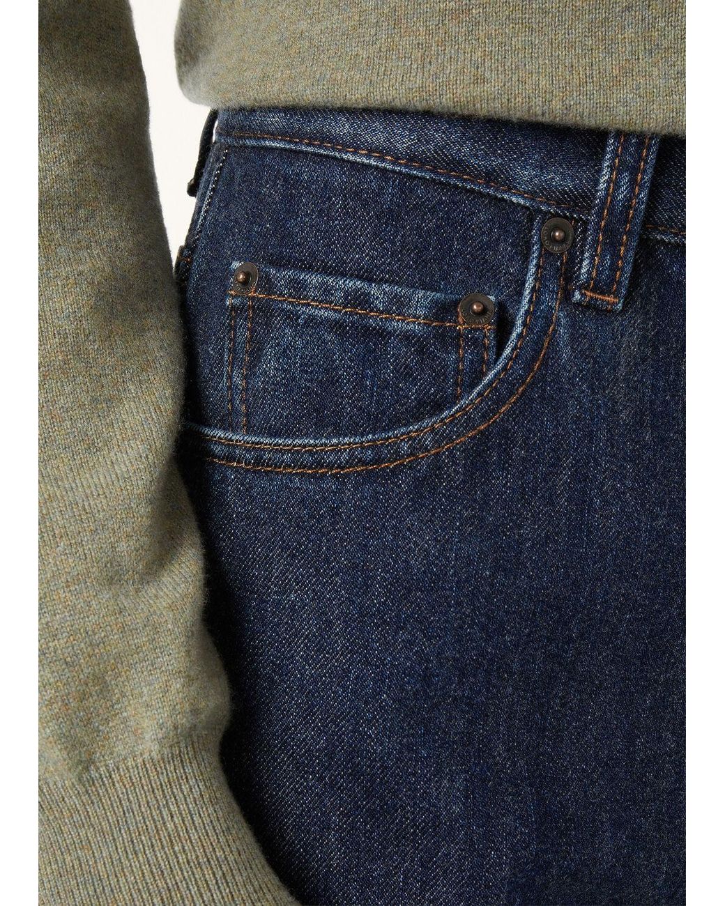 Loro Piana Blue Belt Loops Jeans for men