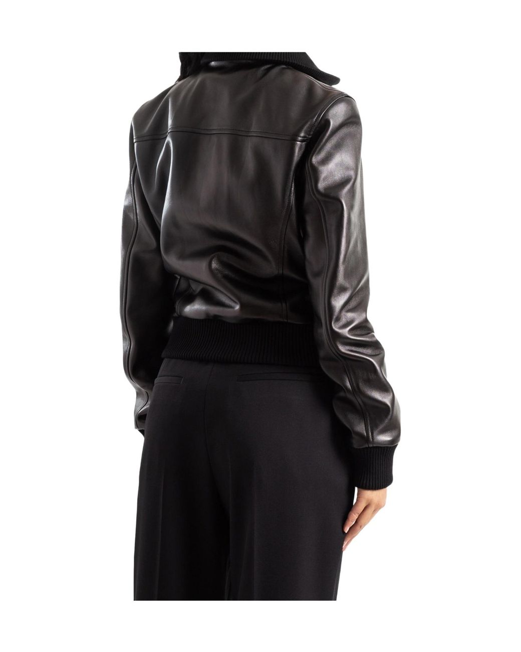Balenciaga Black Ribbed-Trim Zip-Up Jacket