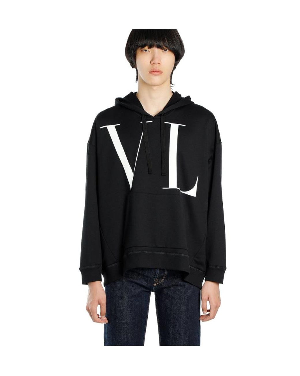 Valentino Black Logo Printed Sweater for men