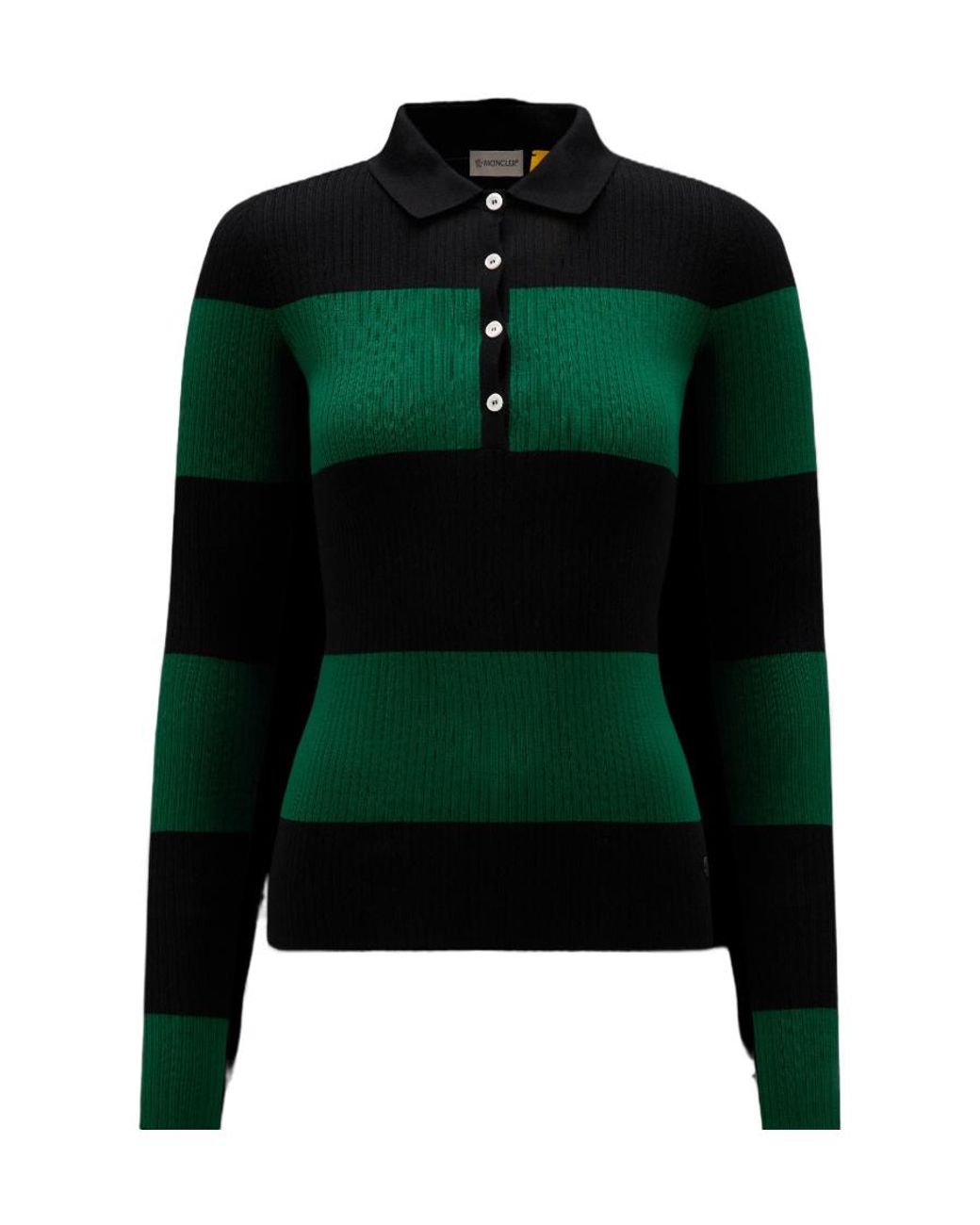 Moncler Green Wool Polo Shirt