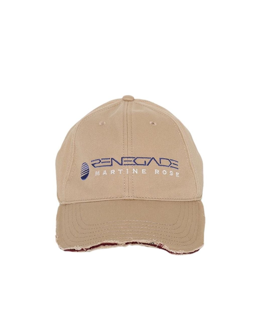 Martine Rose Natural Distressed Baseball Cap for men