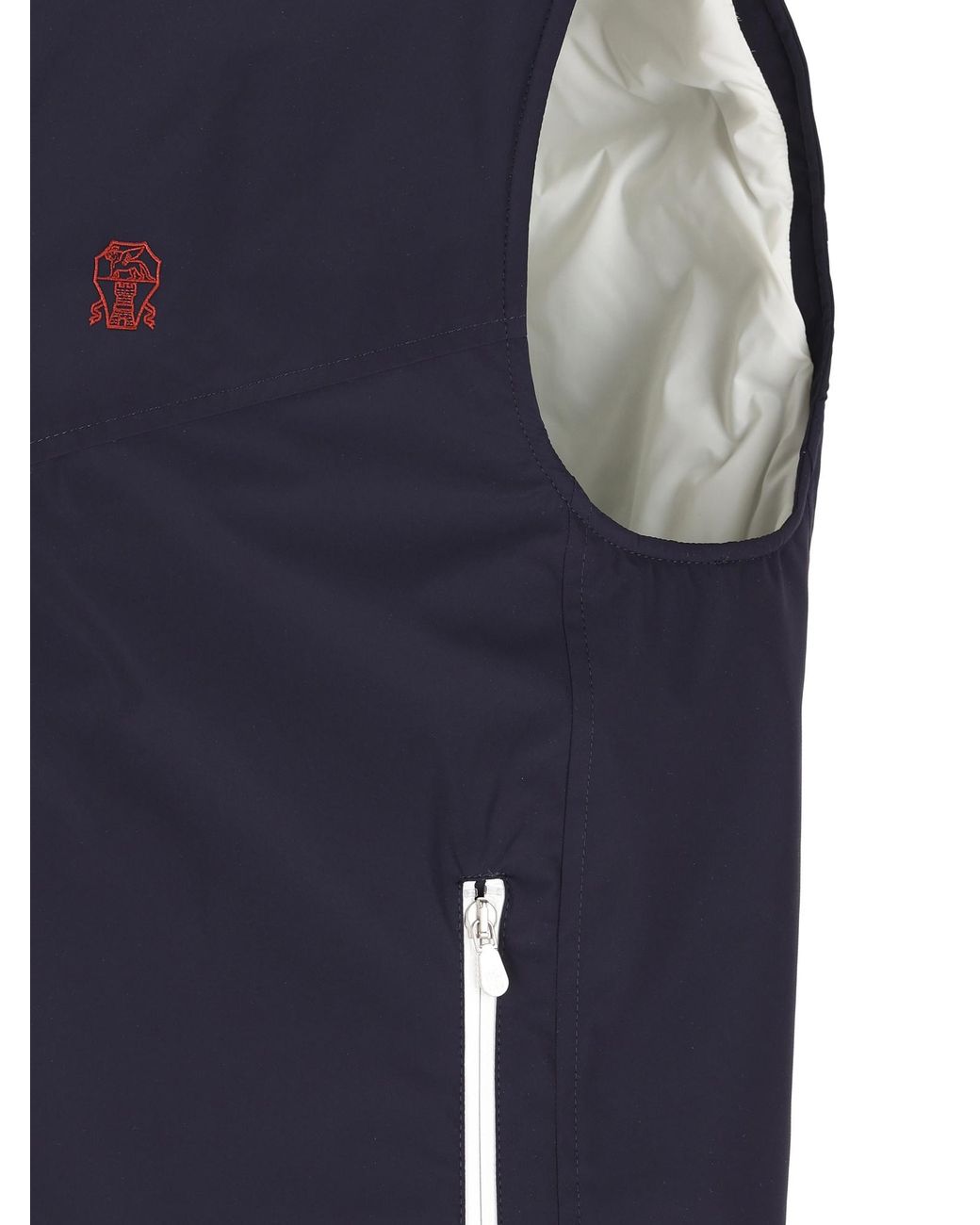 Brunello Cucinelli Blue Water-Resistant Vest for men