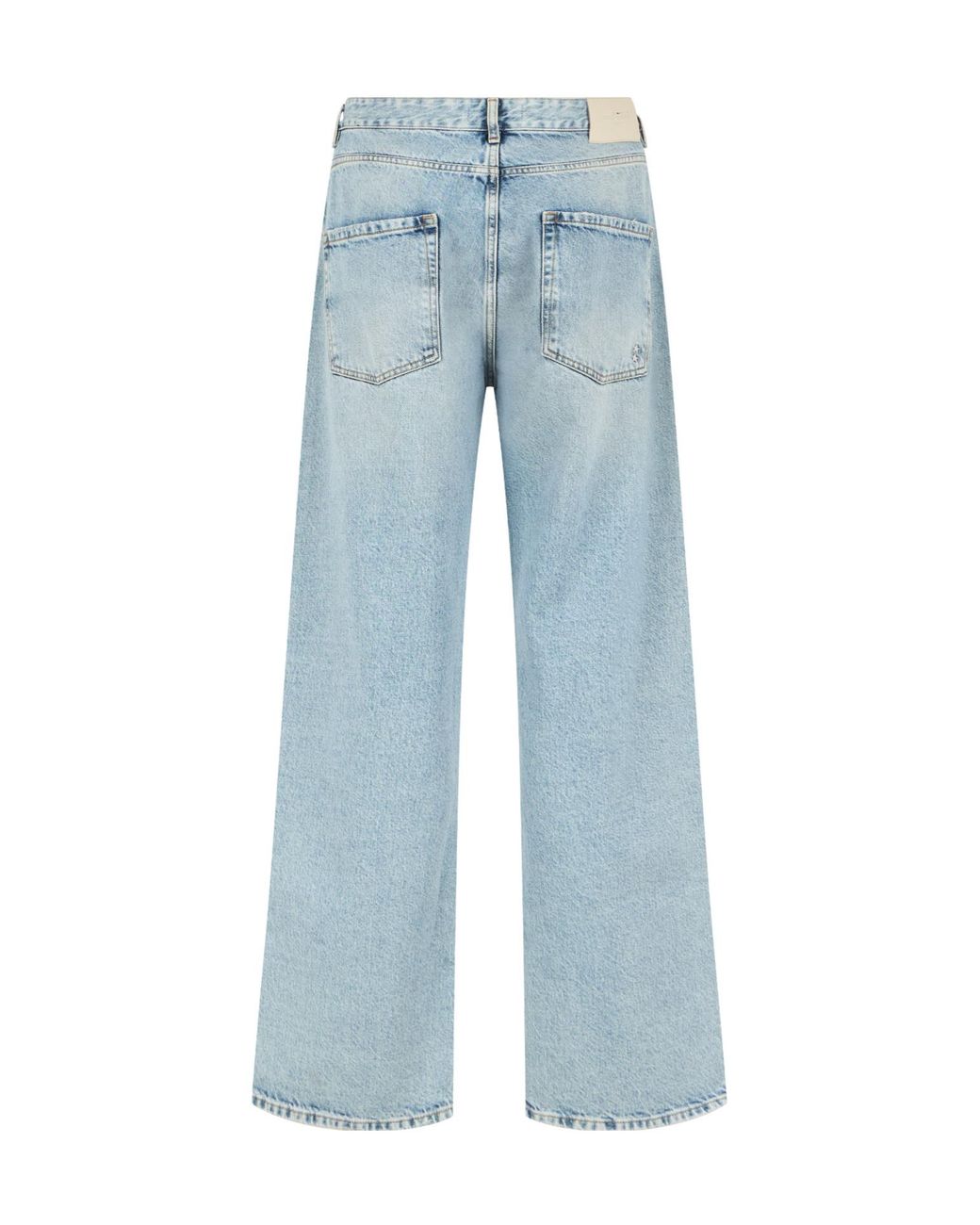 ICON DENIM Blue Wide-Leg Low-Rise Jeans for men