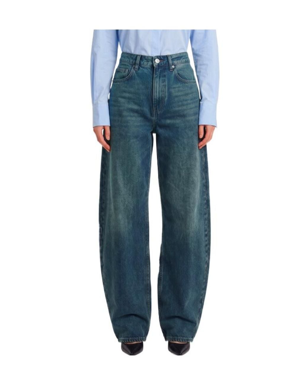Frankie Shop Blue High-Waisted Jeans