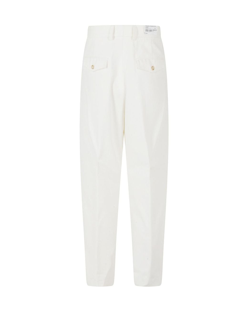 Eleventy White Casual Pants With Belt Loops for men