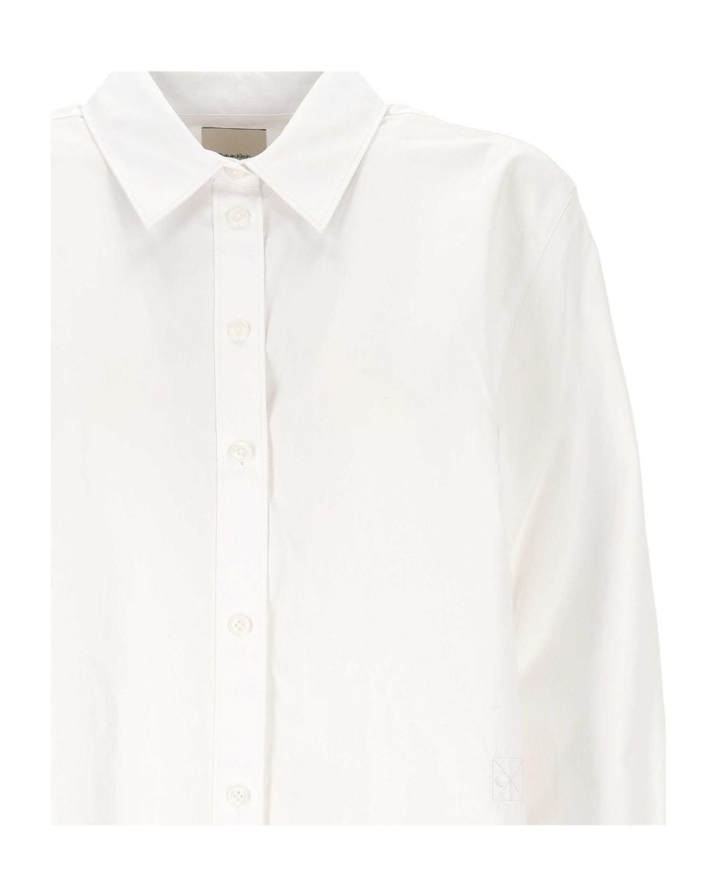 Calvin Klein White Relaxed Button-Up Shirt