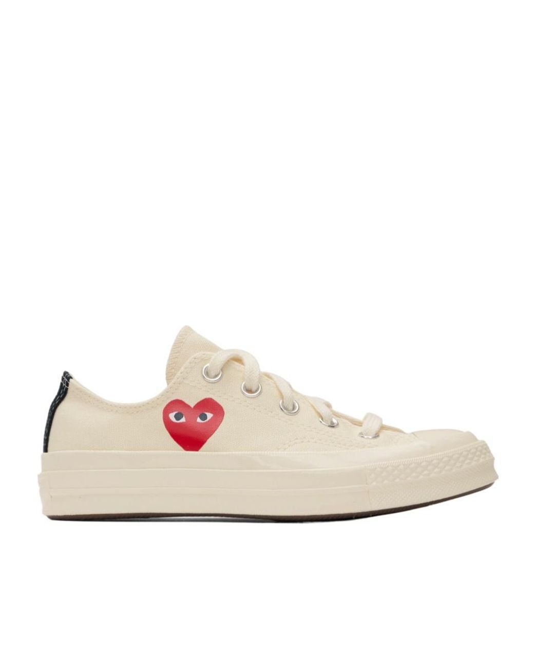 COMME DES GARÇONS PLAY Pink Round Toe Lace-Up Sneakers for men