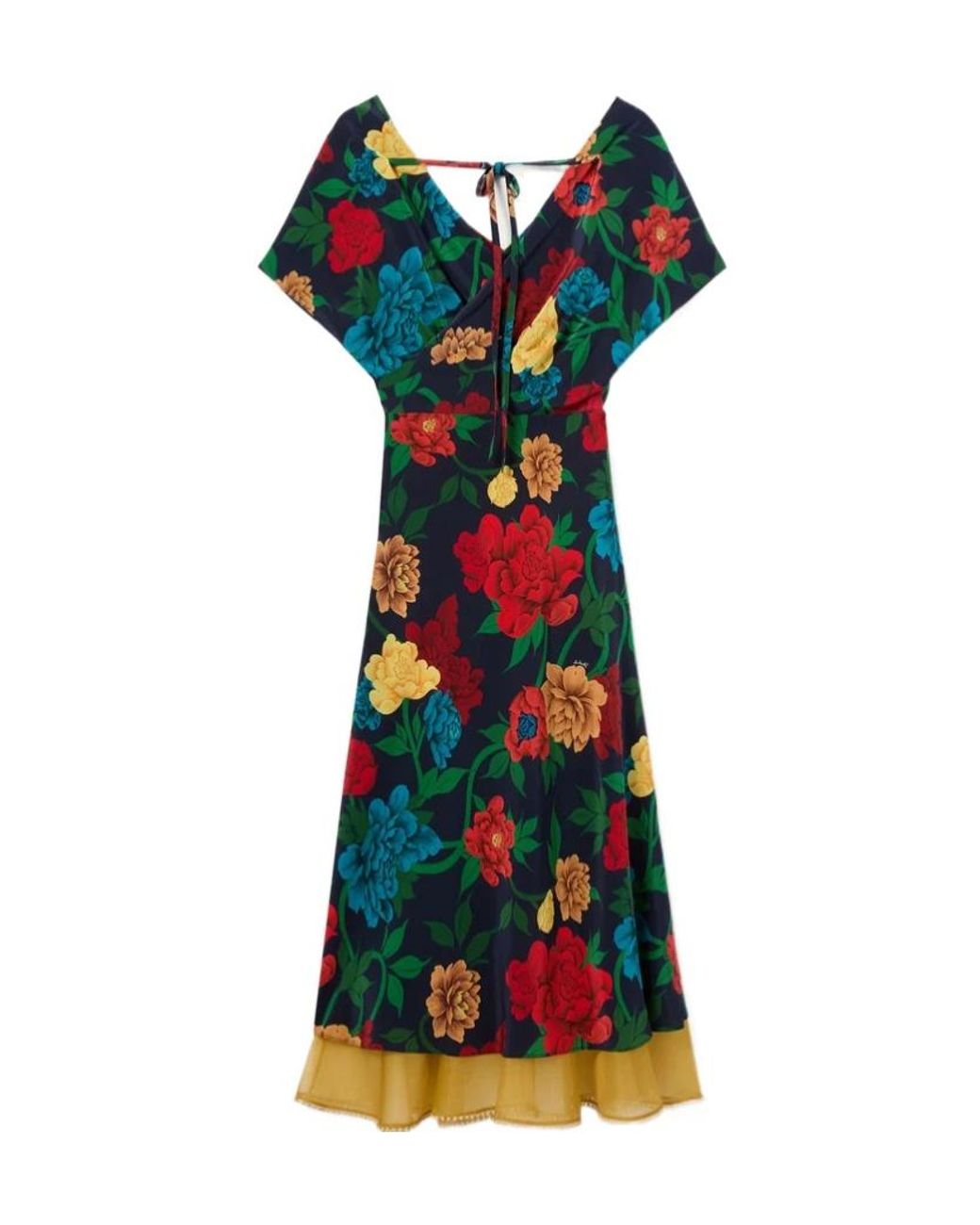 LaDoubleJ Multicolor Floral A-Line Dress