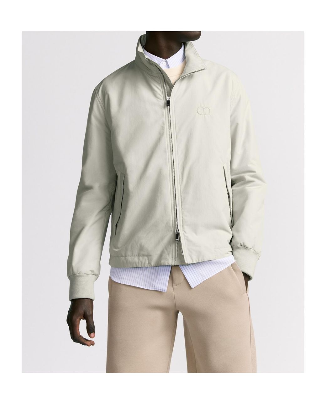 Dior Gray Cd Icon Harrington Jacket for men