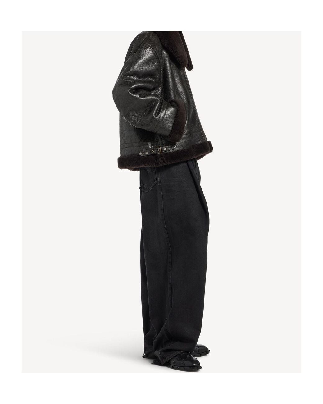 Balenciaga Black High Collar Jacket for men
