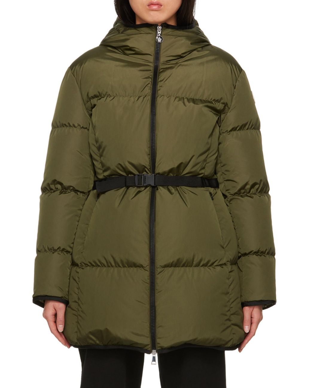 Moncler Green Sirli Zip-Up Short Down Jacket