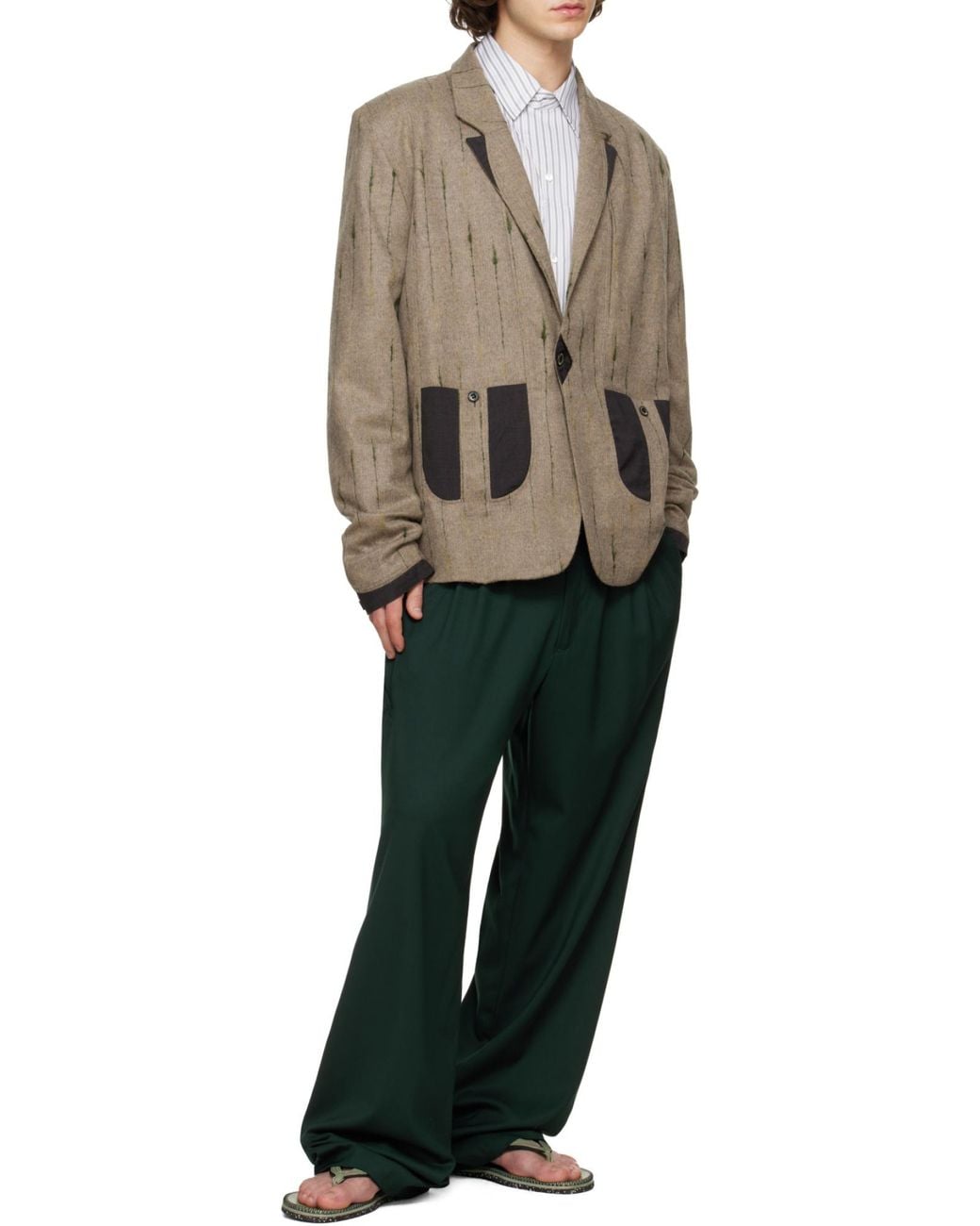 Kiko Kostadinov Gray Andras Pants for men