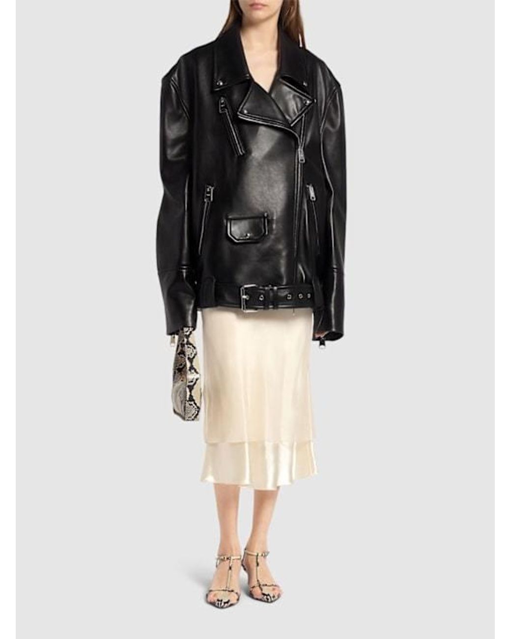 Khaite Black Hansel Leather Jacket