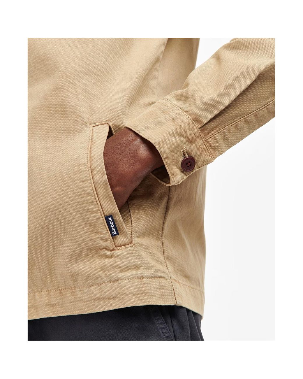 Barbour Natural Button-Down Shirt Jacket for men
