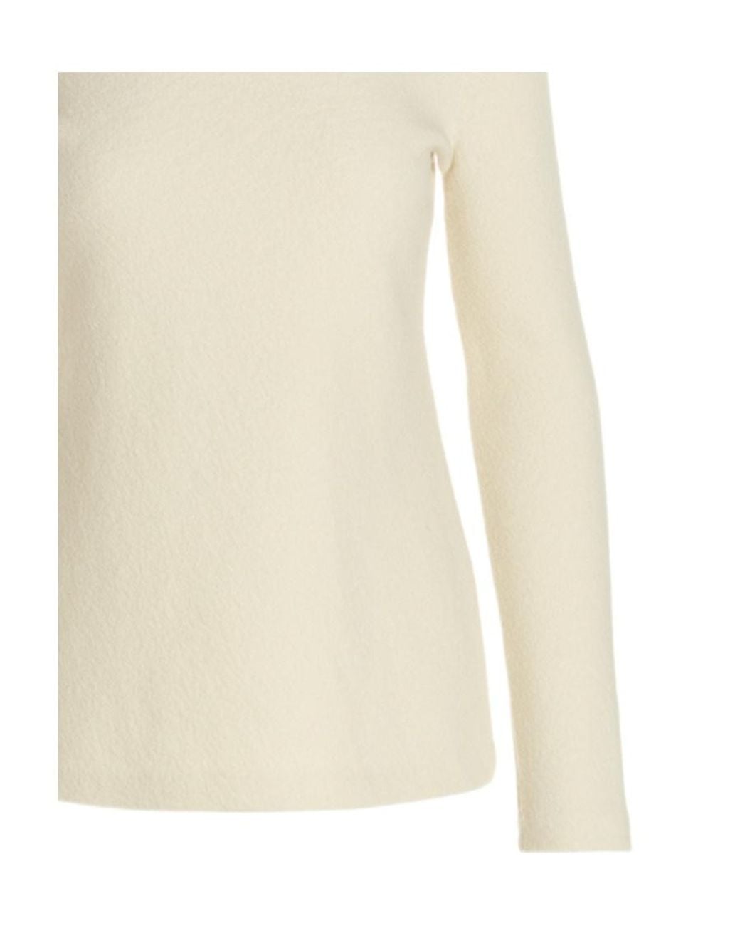 Jil Sander White High-Neck Knit Jumper