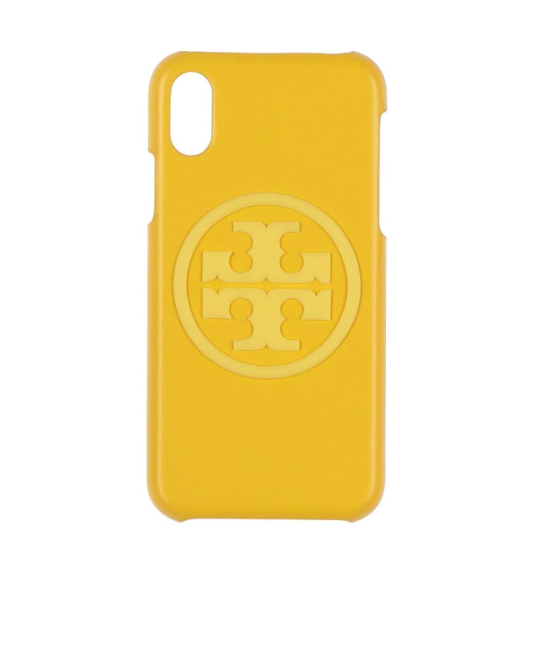 Tory Burch Yellow Solid-Color Leather Phone Case